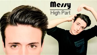 Messy High Part Hairstyle | Quick & Easy Mens Hair Tutorial