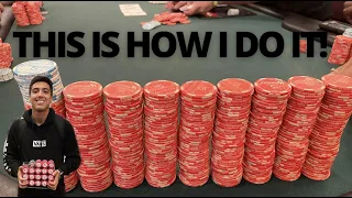HOW TO BEAT 1/2 NLH LIVE CASH GAME!! WILD POKER VLOG at CHICAGO. Poker Vlog #19