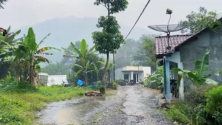 Heavy rainfall in Paninggaran Village, Indonesia||very strong and beautiful Village