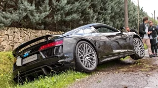 AUDI R8 V10 PLUS CRASH AT CARS AND COFFEE ITALY 2016 HQ