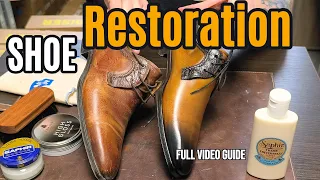 Leather shoe restoration! 👢💥 Full video #guide♥️