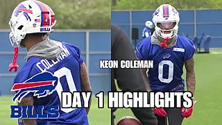 Buffalo Bills ROOKIE Minicamp Highlights DAY 1; Keon Coleman DEBUT! Showing Off SMOOTH ROUTES 🔥