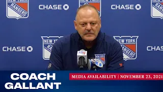 New York Rangers: Coach Gallant Media Availability | Nov. 23, 2021