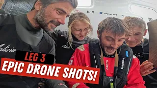 Day 17 - Leg 3 - The Ocean Race - Epic Drone Shots 🤯