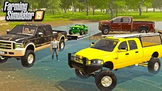 GOING MUDDING IN FARMER'S POND! (DESTROYED NEW TRUCK) | FARMING SIMULATOR 2019
