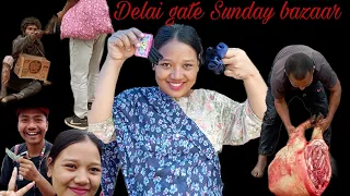 Dilai gate Sunday bazaar dimapur (near) karbi anglong Assam border/shopping pork meat@Techkimbo
