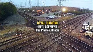 Chicago's Five-Track Deval Diamond Replaced in Under Two Minutes