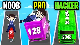 NOOB vs PRO vs HACKER en 2048 RACE !! - DeGoBooM