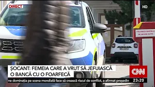 O femeie din Iaşi a vrut să jefuiască o bancă cu o foarfecă, dar a fost dată afară de angajaţi