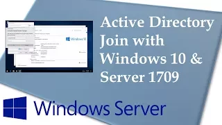 Active Directory Join with Windows 10 and Server 1709 (Server Core)