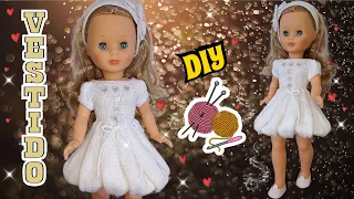 VESTIDO fácil de hacer para MUÑECAS - Tutorial ❤️