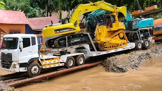 KIRIM 3 YUNIT RC ALAT BERAT KE TAMBANG BATU BARA ‼️🔥RC TRUK QUESTER TRAILER RC XSAVATOR RC BULDOZER