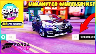 NEW BIGGEST FORZA HORIZON 4 SUPER WHEELSPINS METHOD! UNLIMITED & FAST EXPLOIT! (XBOX & PC!)