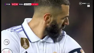 Karim Benzema vs vs Barcelona 2022/23 Copa Del Rey semi final second leg English Commentary