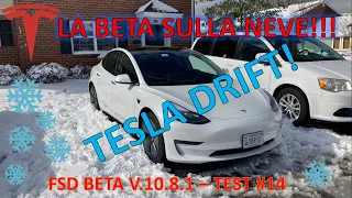 Portiamo la Beta al limite! ❄️ Prova sulla neve. Tesla FSD Beta drifts in the snow ⛄️