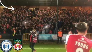 WREXHAM FC FANS AT HALIFAX TOWN (COMPILATION) 1,200 FANS GO MENTAL