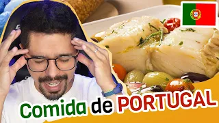 Brasileiro prova comidas PORTUGUESAS