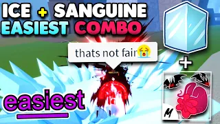 Sanguine Art + Ice Is The MOST UNFAIR Combo... (Blox Fruits)