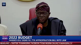 2022 Budget: Sanwo Olu signs ₦1.7tr appropriation bill into law