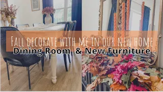 DECORATE OUR NEW DINING ROOM FOR FALL WITH ME!🍂🎃🍁🕯 | TRADITIONAL & MODERN FALL DECOR