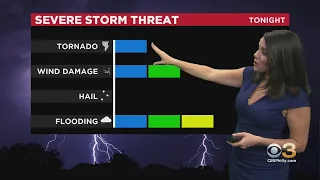 Philadelphia Weather: Strong Thunderstorm Chance Tonight