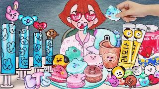 BTS BT21 Dessert Mukbang - Stop Motion Paper