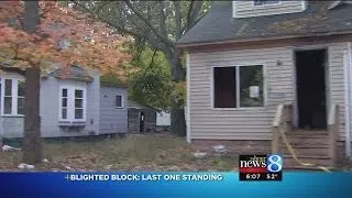 Last House Standing in Blight Block of Muskegon Heights