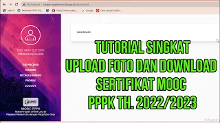 UPLOAD FOTO & DOWNLOAD SERTIFIKAT MOOC// PPPK Tahun 2022/2023