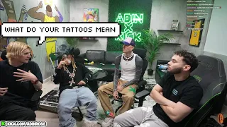 xQc asks Machine Gun Kelly what his Tattoos mean