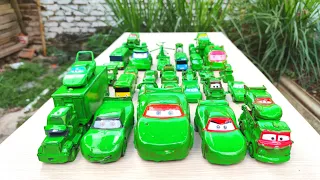 Clean up muddy minicar & disney pixar car convoys! Play in the garden