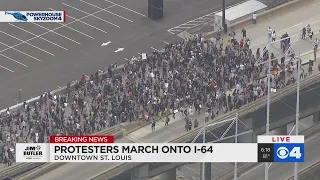 Breaking News: Protesters march on Highway 40 in downtown St. Louis