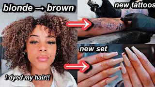 vlog: come to my appts with me! *2021 transformation* dyed my hair, new tattoos etc | Azlia Williams