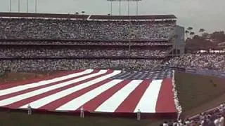 Charice at Dodgers 2009 Home Opening Day - National Anthem B2 Spirit Stealth Bomber