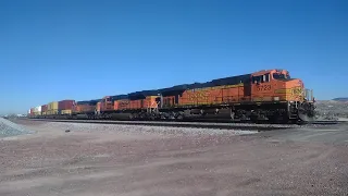 EB BNSF Port Stack/Domestic Intermodal Train At Nebo Ca! #bigbossrailfanner