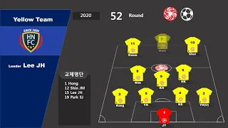 파워포인트로 동호회 축구영상 편집시 팀명단 포지션 영상 편집하기