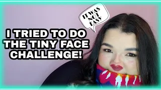 TINY FACE MAKEUP CHALLENGE | I HAD TOO MUCH FUN DOING THIS