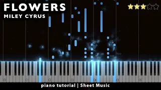 Miley Cyrus - Flowers || PIANO TUTORIAL ● + SHEET MUSIC & MIDI