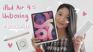 📱iPad Air 4 | ASMR Unboxing + Accessories review (no music)