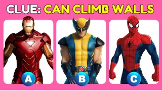 Guess the Superhero by only 1 CLUE / HINT 🦸‍♀️🌟 | Superhero Marvel Quiz