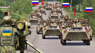 Today! May 3, Convoy of Russia's Strongest APC Division Sent to Hell By Powerful Ukrainian Attack