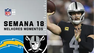 LOS ANGELES CHARGERS X LAS VEGAS RAIDERS | Semana 18 2021 Melhores Momentos