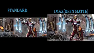 Avengers Infinity War New York Attack Standard Vs IMAX(Open Matte) Comparison