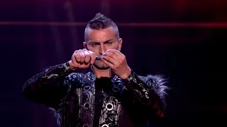 Menacing Aaron Crow shoots an apple off Dec's head! | Semi-Final 1 | Britain's Got Talent 2013