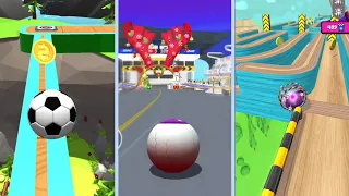⚽️Sky Rolling Ball 3D VS Racing Ball Master 3D VS Going Balls-SpeedRun All Level 🥌🦘🕹327