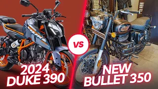 2024 KTM Duke 390 VS New Bullet 350 || KTM VS Royal Enfield