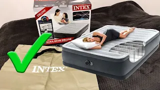 HONEST REVIEW AFTER 12 MONTHS OF USE. Inflatable double bed INTEX Intex. Unboxing
