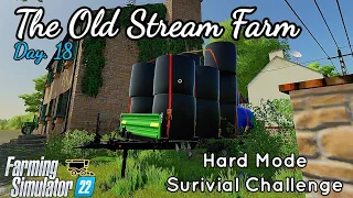 The Old Stream Farm | Day 18 | Hard Mode Survival Challenge | FS22 Xbox series S Timelapse