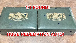 1/1 AND BIG REDEMPTION AUTO PULL FROM 2020 TOPPS BROOKLYN COLLECTION BASEBALL CARD BOXES!