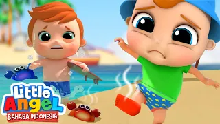 Belajar Lawan Kata Panas dan Dingin!🏖Lagu Main di Pantai | Little Angel Bahasa Indonesia