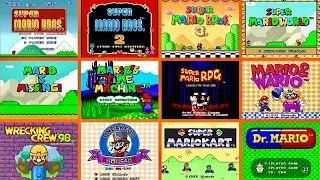 All Mario SNES Title Screens + Intros||4K